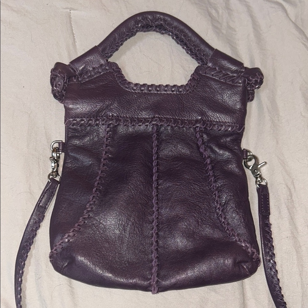 Foley & Corinna Crossbody Dark Purple Leather Handbag